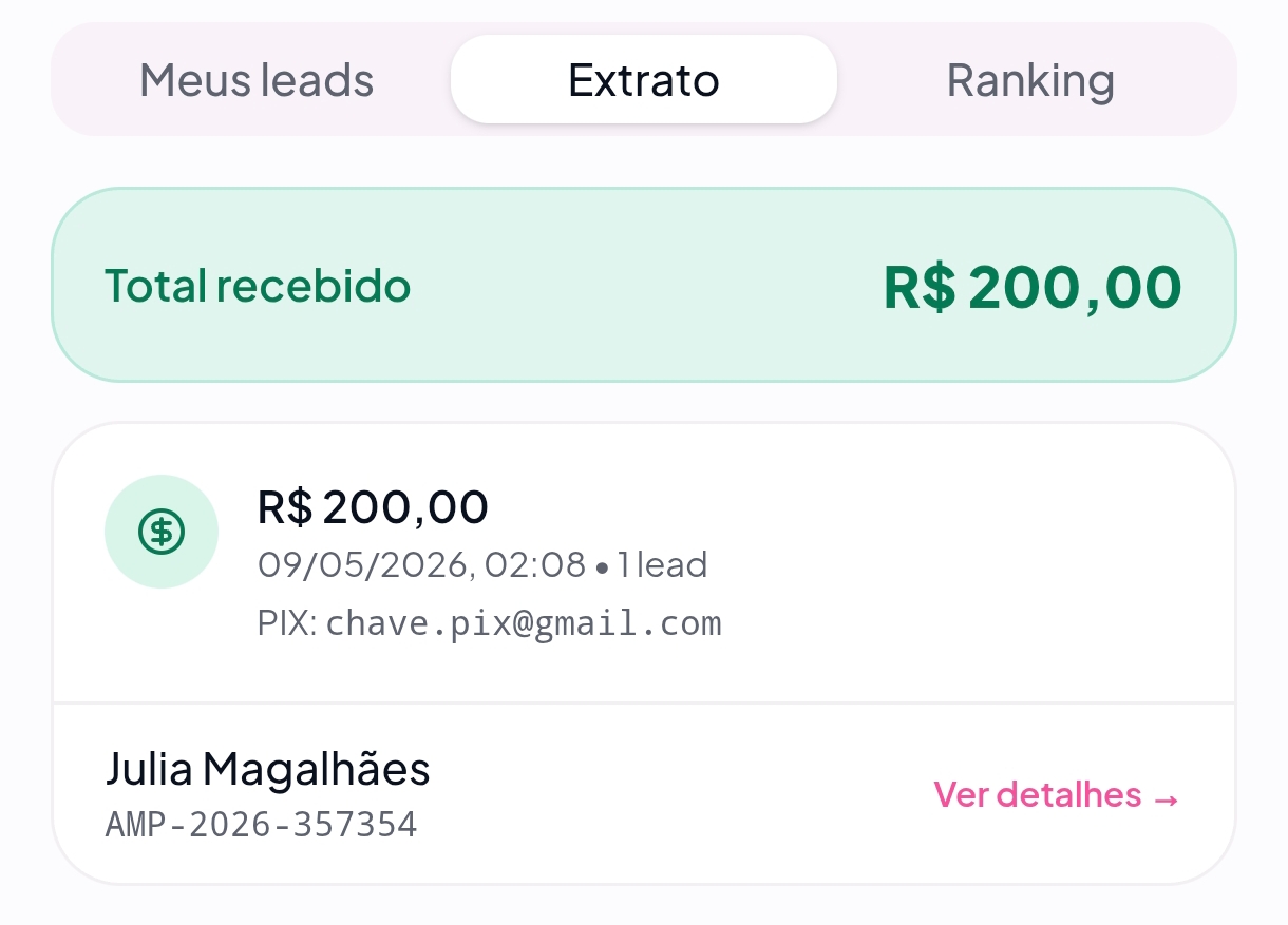 Print do painel — Extratos de pagamento 1
